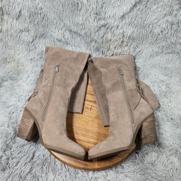 Jessica Simpson Cassina Womens Size 8 Leather Over The Knee Pointed Toe Boots - Picture 1 of 8